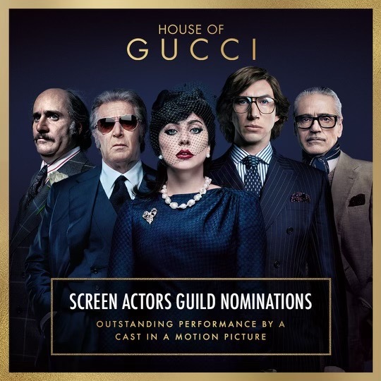HOUSE OF GUCCI NOMINATIONS
