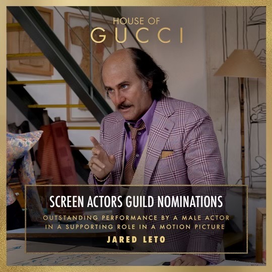 HOUSE OF GUCCI NOMINATIONS