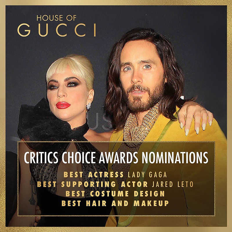 HOUSE OF GUCCI NOMINATIONS